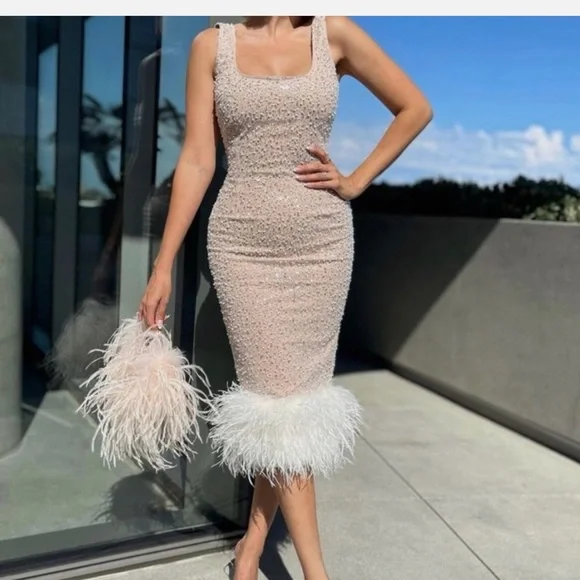 Nadine Merabi Lulu White Dress - Medium BNWT - Picture 3 of 9